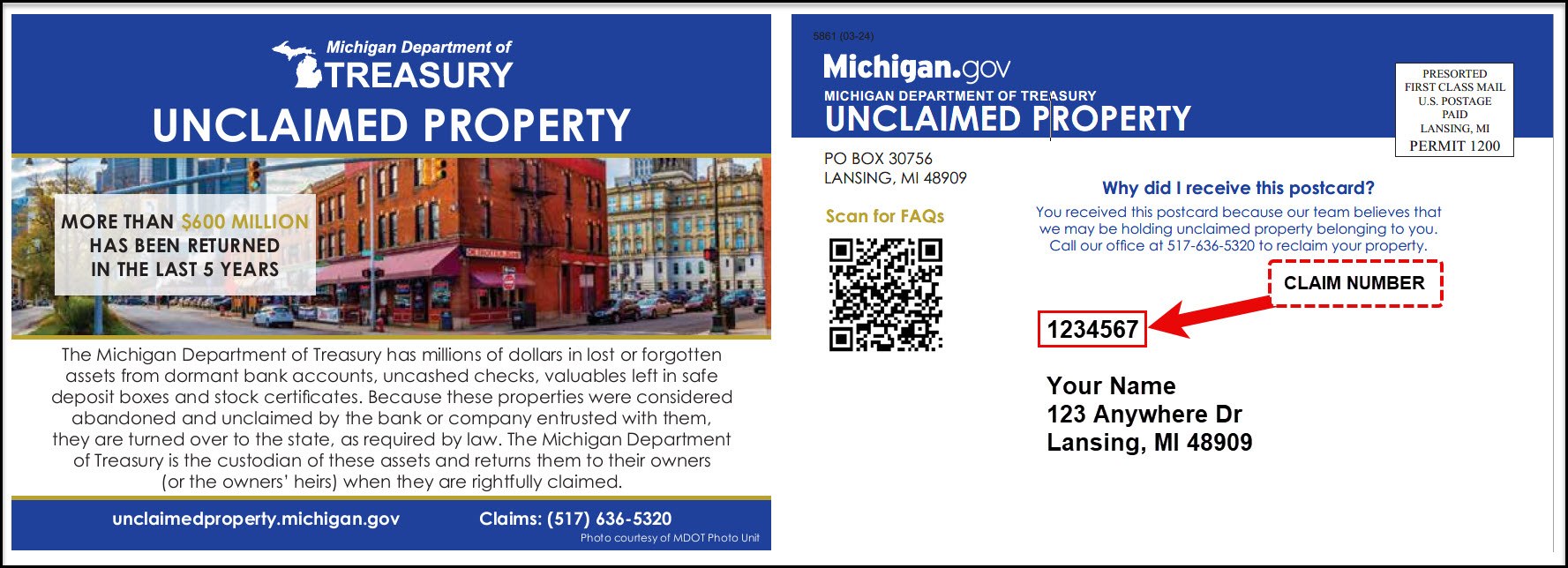 Michigan Outreach Postcard